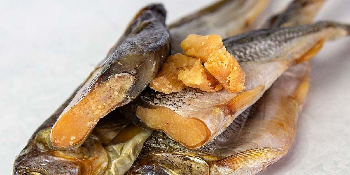 Вяленая корюшка с икрой